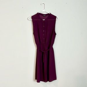 EUC Papermoon dress - purple with tie at waist